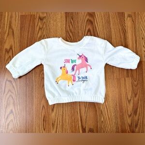 PRIMARK Unicorn Sweater Off White 3-6M